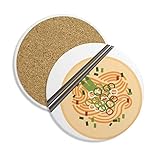 Material: Keramik chinesisches Gericht Nudeln Delicious Food Muster Stein Drink Keramik Untersetzer für Tasse Geschenk 2