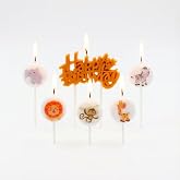 Happy Birthday Safari Hayvanları 5 li Mum