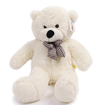 YunNasi Peluche Nounours Géant Blanc Environs 100cm Jouet d'Enfant Cadeau Anniversaire