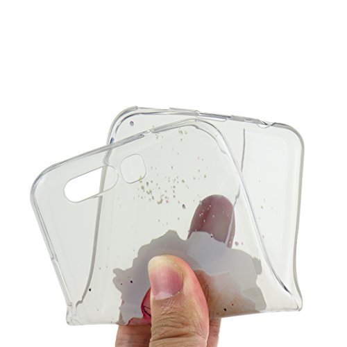 Huawei P10 Hülle Rosa Schleife Ultra dünn Transparent TPU Silikon Case Soft Backcover mit Schön Muster Schutz Handy Bumper Schale für Huawei P10 - 6