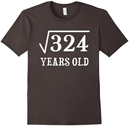 Men's Square Root of 324 18 yrs years old 18th birthday T-Shirt Medium Asphalt