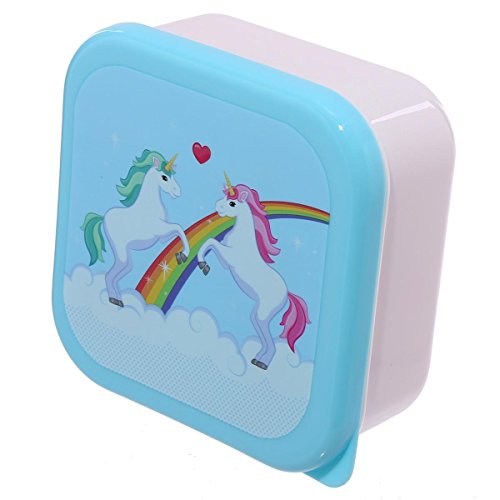 Einhorn Vesperdosen 3er Set aus Kunststoff / Rainbows & Unicorns Lunchboxen in 3 verschiedenen Größen - 6