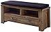 Produktbild Stella Trading BLCC303060 Bank in Akazie dunkel Nachbildung mit Sitzkissen braun, circa 100 x 48 x 40 cm