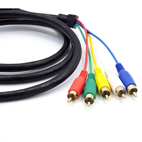 Bescita HDMI zu 5 RCA Male Audio-Video-Komponente konvertieren Kabel für HDTV Fernsehkasten 1080P DVD - 4