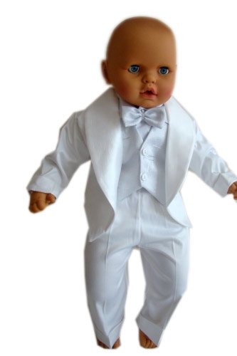 Fantasma Baby Boys' Christening Gown White white
