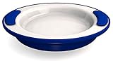 Ornamin non-slip keep warm plate Ø 25 cm blue | fillable double sided wall keeps food hot or cold for longer | melamine, keep warm dish, thermo dish