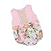 Produktbild VENMO Kleinkind Neugeborenes Baby Mädchen Blumen Drucken Lace Romper Overall Outfits Kleidung (Pink, Size:6M)