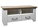 Produktbild Lowboard weiß Struktur Landhaus Dekor Design Country