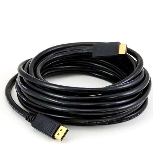 5m Full HD Premium Displayport (DP) auf HDMI Kabel High Speed inkl. Audio-Übertragung | 1080p | Displayport (Stecker M) zu HDMI (Stecker A) | zertifiziert | Apple und PC - 3