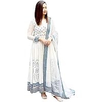 Ajay Swami Adorable Women's Soft Rayon Printed Anarkali Kurti with Dupatta