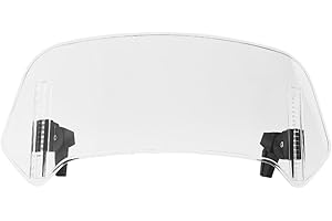 Mulcort Extension de Pare-Brise de Moto, Déflecteur de Pare-Brise réglable à Clipser, Universel Extension Bulle Moto pour la Plupart des Motos Tout-Terrain avec Pare-Brise(L)