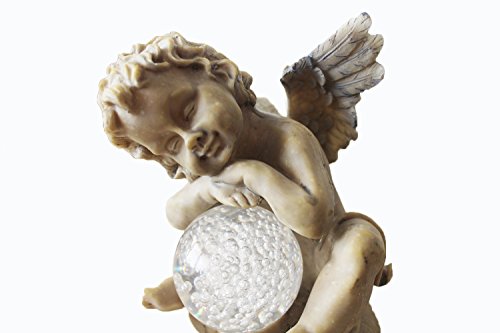 Solarleuchte Engel mit Kristallkugel Blau Solarlampe Gartenleuchte LED Lampe NEU - 3