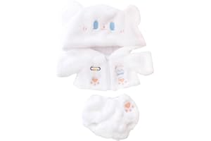 niannyyhouse 10 cm ~ 15 cm 20 cm 40 cm docka plyschkläder huvtröja byxor mjölkaktig björn outfit docka tillbehör klä upp (40 cm) flerfärgad