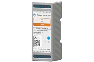 Freedompro Module Lumières DIN LB0104-A, Interrupteur WiFi Intelligent 4 Canaux, Domotique, Compatible avec HomeKit Apple, Alexa, Google Home, Matter, sans Hub, 110-230V, pour Boîte de Dérivation