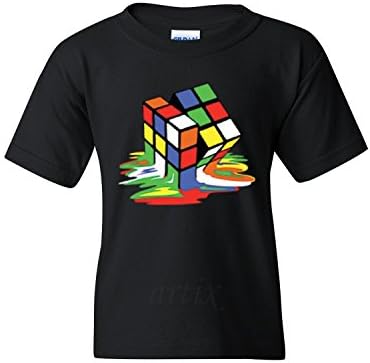 Artix Melting Rubik`s Cube Unisex Youth T-Shirt(XX-Large)