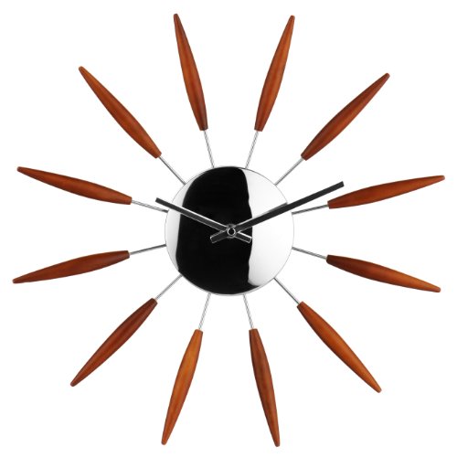 Preisvergleich Produktbild Premier Housewares Wanduhr aus Metallstiften Braun