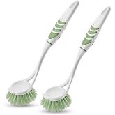 Softon Ergonomik Lavabo ve Mutfak Temizlik Fır&ccedil;ası - 2&rsquo;li Set - &Ccedil;ok Ama&ccedil;lı Bulaşık, Tezgah ve Banyo Fır&ccedil;ası - Kaymaz Saplı, D