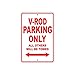 Produktbild Eugene49Mor Harley David V-Rod Parking Only All Other Will Be Towed Motorrad, Aluminium, 20,3 x 30,5 cm
