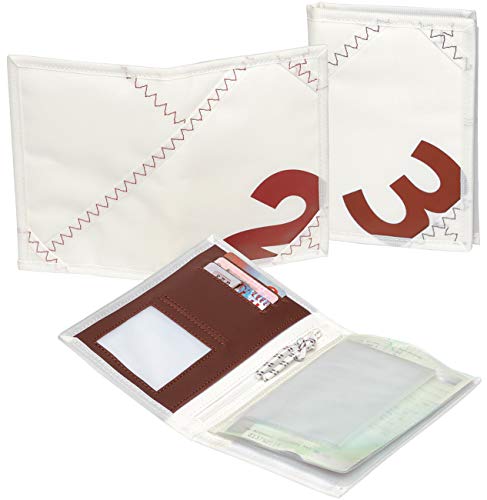 Preisvergleich Produktbild Sea Licence Brieftasche, Weiß / Rot aus Segeltuch