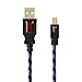 Price comparison product image Mini B Cable 3 Feet / 1M, EZOPower Braided USB Mini-B 5-Pin Cable for Canon, Sony, Nikon, GoPro and More - Black /Blue