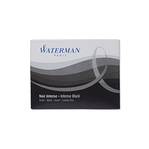 Waterman Tintenpatronen, permanente Tinte, Standardgröße, Schwarz, 8 Stück - 2