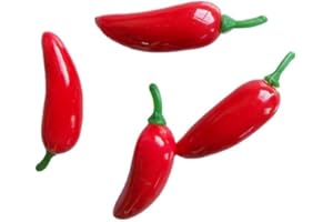 Angelkiss 0KQ7IA Simulazione Piccolo Pepper Giallo Verde 60 Totale, Acrilico, Acrylic, Colore: Rosso