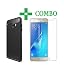 Samsung Galaxy On Max, Tempered Glass + Soft Back Cover, (COMBO OFFER BLACK-SILICONE) Premium Real 2.5D Pro 9H Anti-Fingerprints & Oil Stains Coating Hardness Screen Protector Guard For Samsung Galaxy On Max RS.339.00