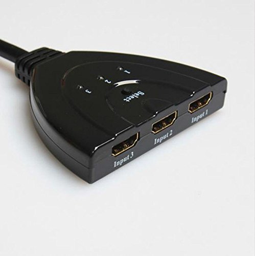 3 Port 1 x Ausgang HDMI Switch Umschalter Splitter Verteiler Kabel Adapter 1080P 3D Full HDTV Blu-Ray PS3 Xbox 360 - 4