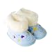 Femizee Infant Toddler Baby Boys Girls First Walker Shoes Cotton Design Warm Winter Soft Sole Boots Prewalker Crib Shoes Blue 0-6 Months