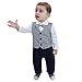 ZOEREA Baby Boys Gentlemen Romper Jumpsuit Wedding Suits Tuxedo Baptism 2pcs