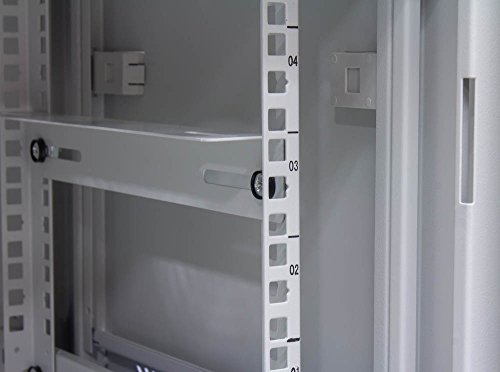 Good Connections® 19″ Netzwerk Wandgehäuse / Wandschrank, 6HE, lichtgrau (RAL7035), 600 x 450mm, fertig montiert, abschließbare Sicherheitsglastür und Seitenteile - 3
