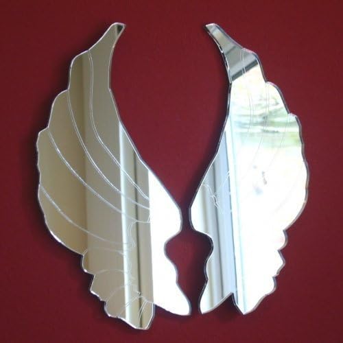 Pair of Angel Wing Mirrors 40cm x 40cm