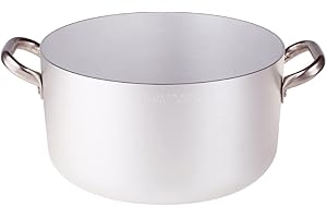 BALDASSARE AGNELLI Pentole Agnelli ALMA10426 Casseruola Alta con Maniglie, Alluminio, 26 cm