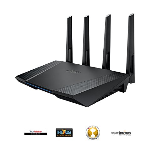 ASUS RT-AC87U AC2400 Dual-Band Gigabit Wireless Router, Access Point Mode, Dual-Processor + Dual-Core CPU, USB 3.0, Time Machine, 3G/4G Dongle Support