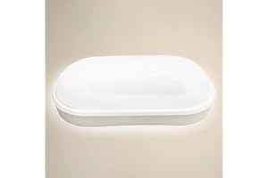 Heyseven Ovale Led Wandleuchte Innen Deckenleuchte, IP54 Feuchtraumleuchte 20W 2000Lm 4000K Neutralweiß Augenschutz Lampe für Keller, Treppe, Garten, Badzimmer, Lager, Flur, Küche, Garage Ra>80