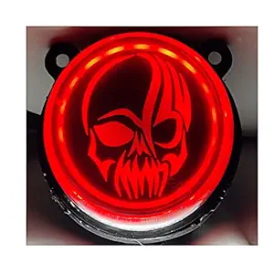 R.J.VON Royal LED Tail Light with skull face Logo Black For - RE Classic 350, 500, Chrome, Desert Storm.