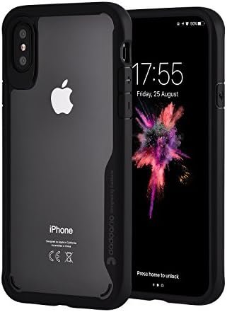 Autour For Iphone X Case, With Transparent Clear Back Panel And Tpu Edge Cell Phone Cover For Apple 5.8" Iphone X Iphone 10 2017 version (Black)
