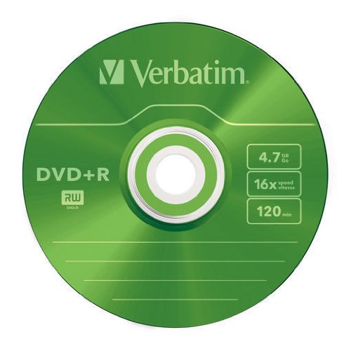 Verbatim DVD+R Advanced AZO 16x Speed Colour Surface 5er Pack Slim Case DVD-Rohlinge - 5