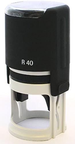 Personalised Custom Made Self Inking Rubber Stamp Round 40mm Diameter Seal