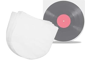 NEW-YIJUNSHUN 60Pcs Record Sleeves 12 Inch LP Vinyl Inner Sleeves Semi-Transparent Anti Static Single Cover Round Record Album Covers for 12 Inch Record