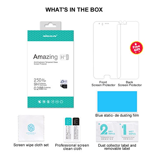 Protector de pantalla Xiaomi Mi6  NILLKIN Protector de alta definici  n de vidrio templado de alta definici  n  9H Dureza 3D Touch  Protector de pantalla de borde curvo de 0 2 mm con cubierta trasera suave para Xiaomi Mi6  Transparente