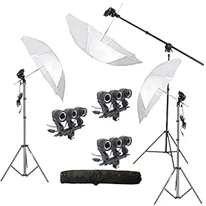 CAMROLITE Studio Home Umbrella Stand Setu (Triple lamp Holder M3 WOB)