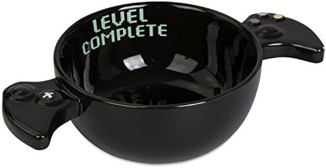 'Ceramic bowl "Level Complete – Black Gamepad Handles Approx. 450 ml – Gadget gift quirky Cool Card