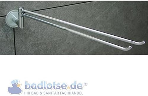 Cairo Glass Towel Rail 2 Arm Swivel Towel Rail