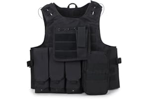 QMFIVE Gilet Militaire Tactique Chasse en Plein air Camping Randonnée Gilet de Jeu de Guerre