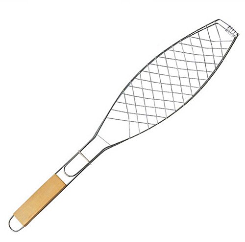 Tosnail 4 Stück Grillroste / Grillwender Fisch, 56*11*4.5cm - 2