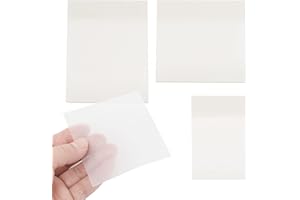 YUBX Transparent Sticky Notes Set of 3 Sizes Clear Post Self-Stick Notes 150PCS Translucent Notes Pads Writable Memo Waterproof Self-Adhesive for Reminder Planner Message School
