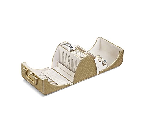 Vlando Faux-Leder-Reise Schmuckschatulle Halskette Ohrringe Ringe Speicher-Organisator - 5