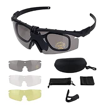 FOCUHUNTER Occhiali da Sole Polarizzati - Anti Fog Occhiali da Sole  Sportivi Resistente ai Graffi Occhiali per Uomo, Regolabile, UV400  Protection Occhiali di Sicurezza per Ciclismo, Tiro e Golf (Nero) : Sport