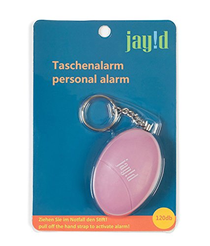 jay!d Die wohl BESTE Selbstverteidigung für Frauen in Form eines Panikalarms, dieser Taschenalarm Schlüsselanhänger mit starken 120db Lautstärke versetzt jeden Angreifer in die Flucht. Dieses handliche Gadget ist IDEAL für alle die spät nachts unterwegs sind. Hier mit einer extra starken Batterie! Für ein bisschen mehr Sicherheit. Schlüsselanhänger mit Ring. Beste alternative zum Pfefferspray! In vier Farben erhältlich! (ROSA / PINK) - 4
